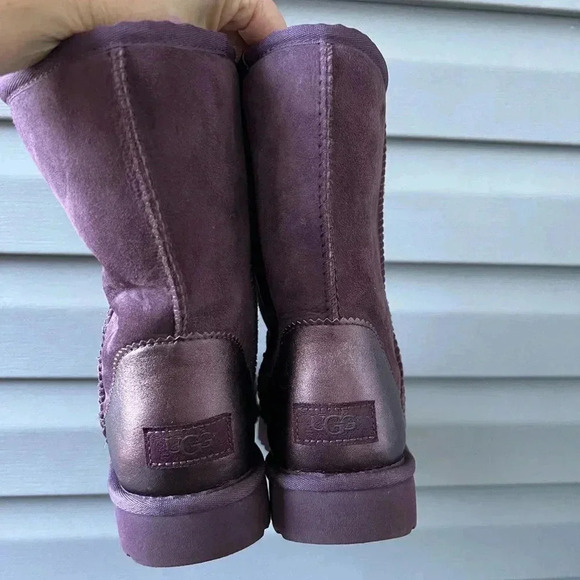 Ugg Classic Short II Metallic Port Shearling Sheepskin Women’s 9 - Picture 7 of 16